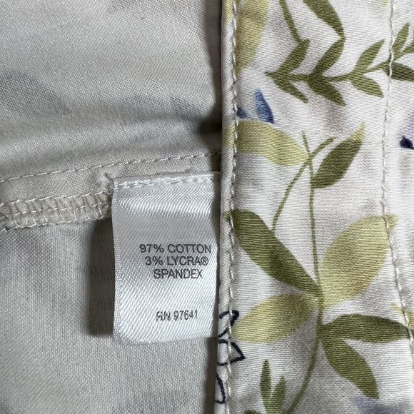 J Jill Skirt Live In Womens Sz 8P Multi-Color Floral Cotton Blend Stretch Zip - Picture 7 of 9